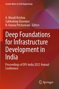 Cover: Deep Foundations for Infrastructure Development in India - Springer