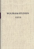 Cover: Wolfram-Studien XXVII - Erich Schmidt Verlag