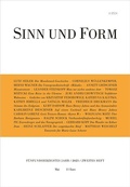 Cover: SINN UND FORM 2/2023 - SINN und FORM