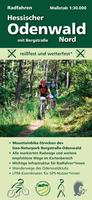 Abbildung von: Radfahren, Hessischer Odenwald Nord mit Bergstraße - MeKi Landkarten