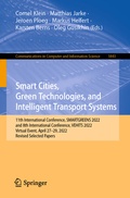 Cover: Smart Cities, Green Technologies, and Intelligent Transport Systems - Springer