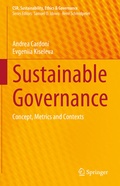 Cover: Sustainable Governance - Springer