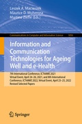 Cover: Information and Communication Technologies for Ageing Well and e-Health - Springer