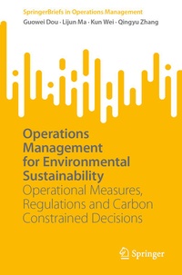 Enlarge image Cover: Operations Management for Environmental Sustainability - Springer