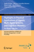 Cover: Highlights in Practical Applications of Agents, Multi-Agent Systems, and Cognitive Mimetics. The PAAMS Collection - Springer