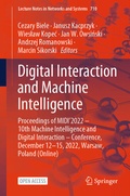 Cover: Digital Interaction and Machine Intelligence - Springer