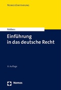 Cover: Einf&uuml;hrung in das deutsche Recht - Nomos