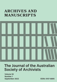 Abbildung von: Archives and Manuscripts Vol. 50 No. 1 - Australian Society of Archivists