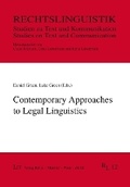 Cover: Contemporary Approaches to Legal Linguistics - Lit Verlag