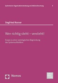 Cover: Wer richtig steht - versteht! - Nomos