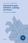 Cover: Grammatical gaps: definition, typology and theory - Buske, H