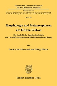 Abbildung von: Morphologie und Metamorphosen des Dritten Sektors. - Duncker & Humblot