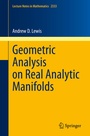 Cover: Geometric Analysis on Real Analytic Manifolds - Springer