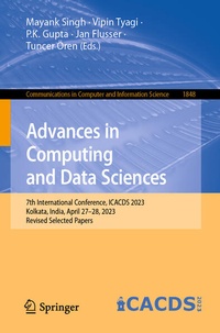 Enlarge image Cover: Advances in Computing and Data Sciences - Springer
