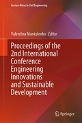 Cover: Proceedings of the 2nd International Conference Engineering Innovations and Sustainable Development - Springer