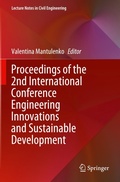 Cover: Proceedings of the 2nd International Conference Engineering Innovations and Sustainable Development - Springer
