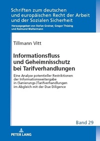 Abbildung von: Informationsfluss und Geheimnisschutz bei Tarifverhandlungen - Peter Lang Verlag