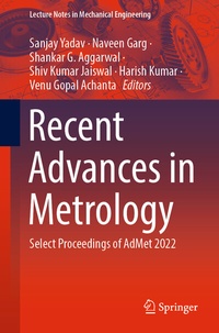 Enlarge image Cover: Recent Advances in Metrology - Springer
