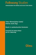 Cover: Musik in soziokulturellen Kontexten - Georg Olms Verlag