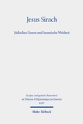 Cover: Jesus Sirach, J&uuml;disches Gesetz und kosmische Weisheit - Mohr Siebeck