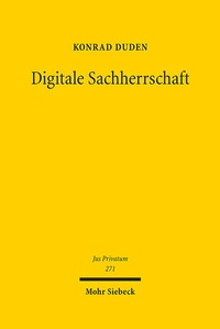 Bild: Digitale Sachherrschaft - Mohr Siebeck
