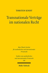 Abbildung von: Transnationale Verträge im nationalen Recht - Mohr Siebeck