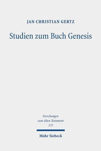 Abbildung von: Studien zum Buch Genesis - Mohr Siebeck