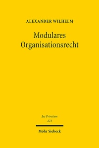 Abbildung von: Modulares Organisationsrecht - Mohr Siebeck