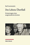 Cover: Des Lebens &Uuml;berflu&szlig; - Mohr Siebeck