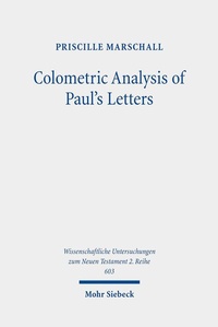 Abbildung von: Colometric Analysis of Paul's Letters - Mohr Siebeck