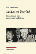 Cover: Des Lebens &Uuml;berflu&szlig; - Mohr Siebeck