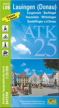 Abbildung von: ATK25-L06 Lauingen (Donau) (Amtliche Topographische Karte 1:25000) - Landesamt für Digitalisierung, Breitband und Vermessung, Bayern