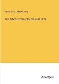 Cover: Ann Arbor Directory for the Year 1872 - Anatiposi Verlag
