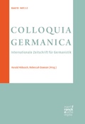 Cover: COLLOQUIA GERMANICA 55, 1-2 - Narr Francke Attempto