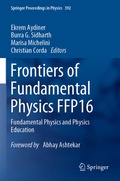 Cover: Frontiers of Fundamental Physics FFP16 - Springer