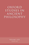 Cover: Oxford Studies in Ancient Philosophy, Volume 62 - OUP eBook