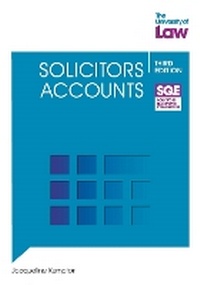 Abbildung von: SQE - Solicitors Accounts 3e - The University of Law Publishing Limited