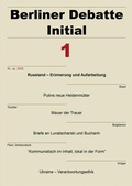 Cover: Berliner Debatte Initial 34 (2023) 1 - Franz Steiner Verlag