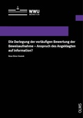 Cover: Die Darlegung der vorl&auml;ufigen Bewertung der Beweisaufnahme - Anspruch des Angeklagten auf Information? - Georg Olms Verlag