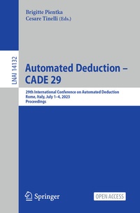 Enlarge image Cover: Automated Deduction - CADE 29 - Springer