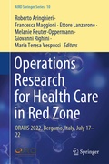 Cover: Operations Research for Health Care in Red Zone - Springer