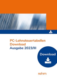 Abbildung von: PC-Lohnsteuertabellen 2023/III Einzelplatzversion - Rehm