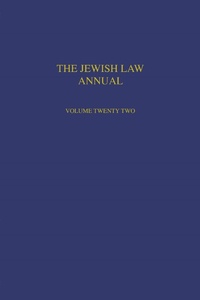 Abbildung von: The Jewish Law Annual Volume 22 - Routledge