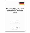 Cover: Staatsangeh&ouml;rigkeitsgesetz der Bundesrepublik Deutschland (StAG) - Books on Demand