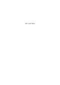 Cover: My Last Will - K&ouml;nig, Walther