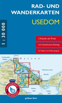Abbildung von: Rad- und Wanderkarten-Set: Usedom - grünes herz