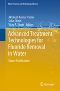 Cover: Advanced Treatment Technologies for Fluoride Removal in Water - Springer