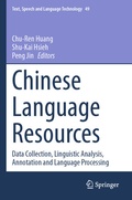 Cover: Chinese Language Resources - Springer