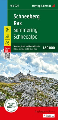 Abbildung von: Schneeberg - Rax, Wander-, Rad- und Freizeitkarte 1:50.000, freytag & berndt, WK 022 - Freytag-Berndt und ARTARIA