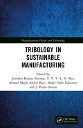 Cover: Tribology in Sustainable Manufacturing - Taylor & Francis